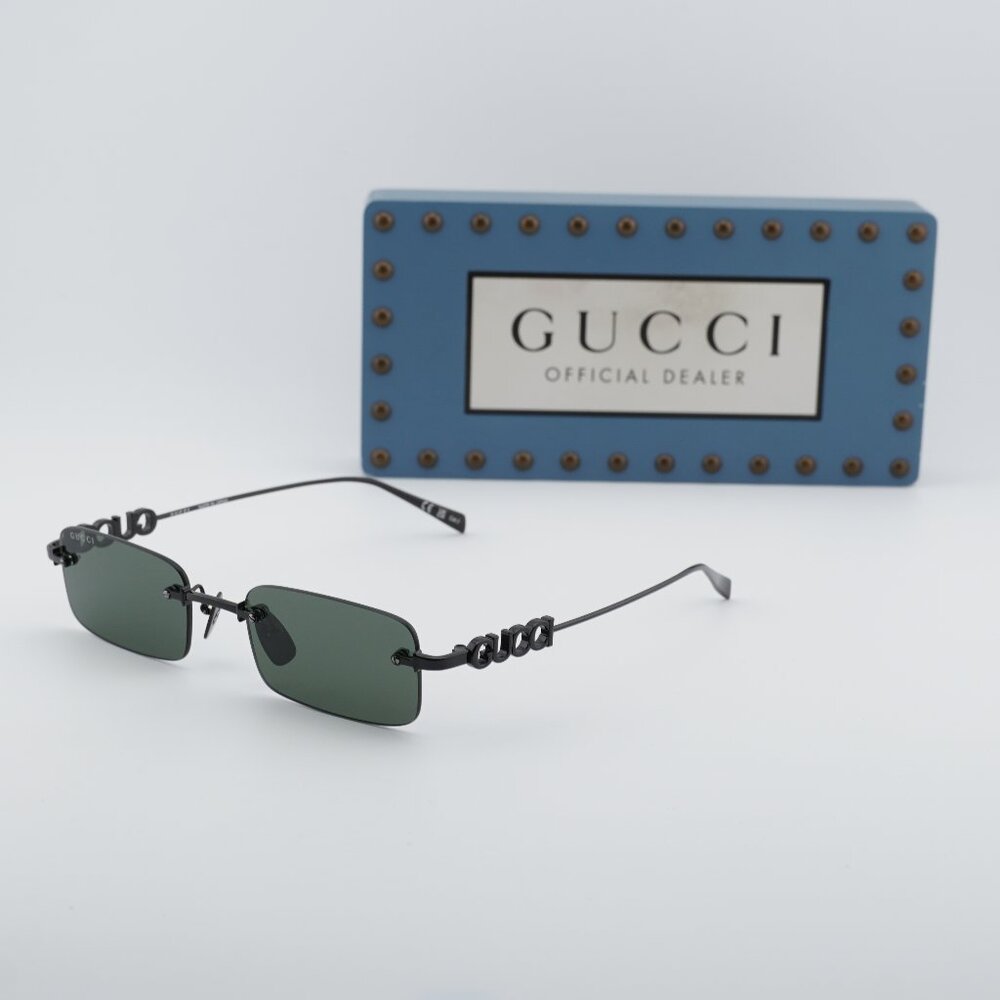 Gucci GG1808S 001 Rectangle Sunglasses - Black